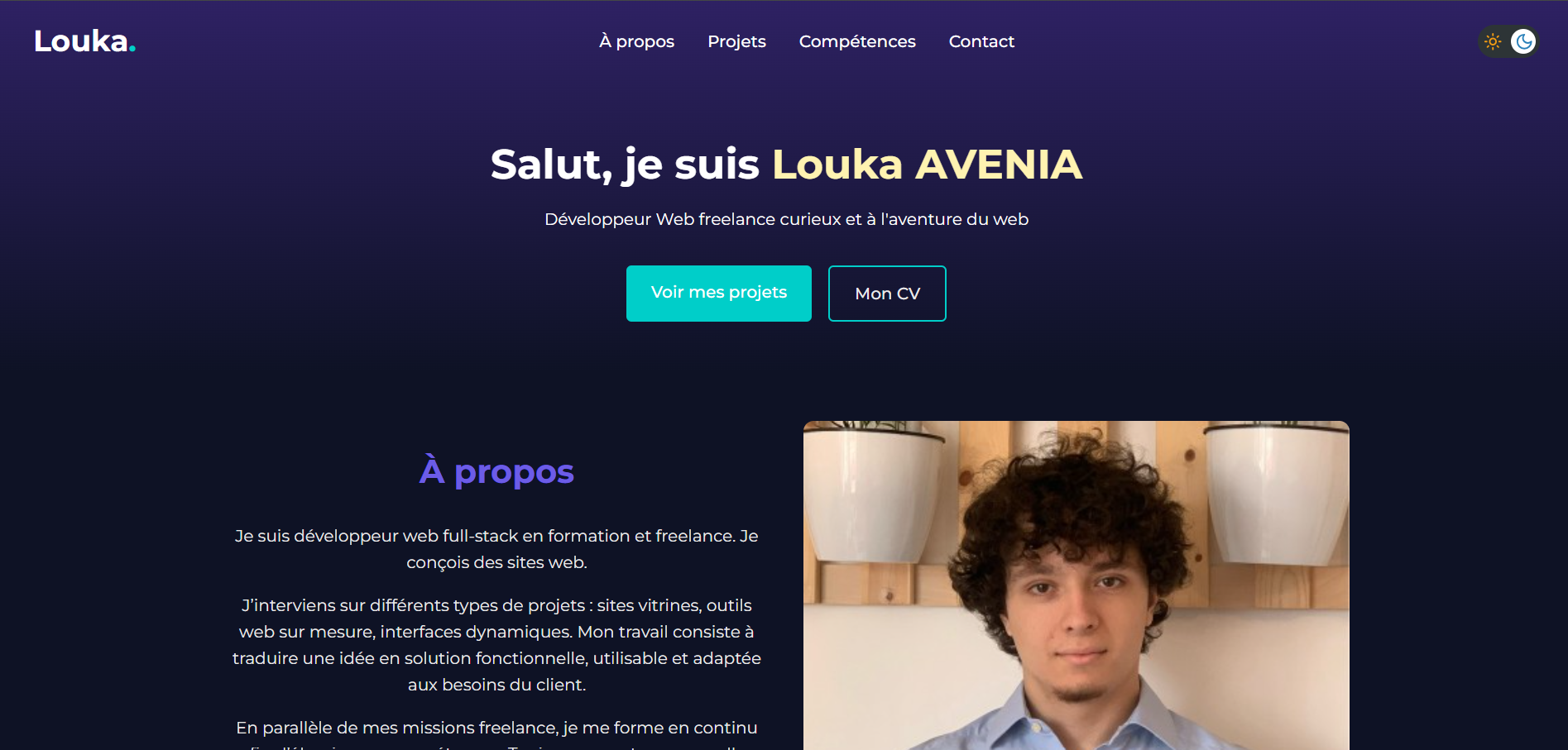 Aperçu du portfolio 1